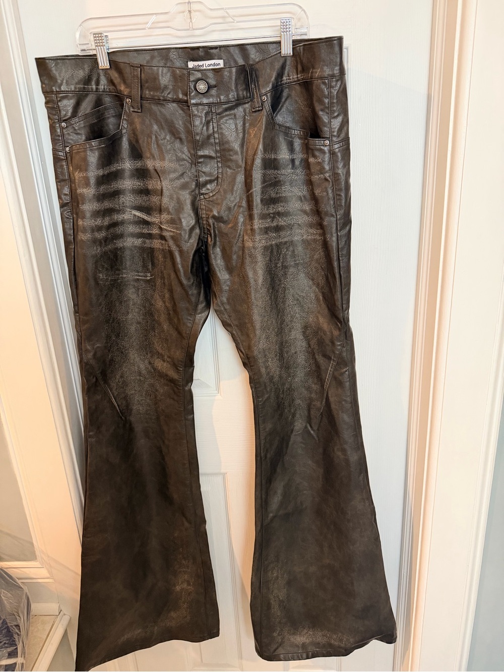 Jaded London Washed PU Drift Jeans W38